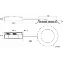 Rutec Luminaria empotrable para techos TALAN XXS redondo, rígido IP44, recubrimiento con polvo, blanco