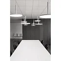 LEDS C4 Luminaria colgante NET LED IP20, ópalo, blanco