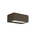 Luminaria de pared para exteriores NEMESIS E27 - 9x22CM Arriba-Abajo, grande E27 IP66, marrón regulable