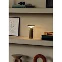 LEDS C4 Luminaria de mesa COCKTAIL LED con regulador táctil, cónico IP20, gris regulable