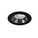 Luminaria empotrable para techos DAKO FIXED 80MM rígido, con fuente de alimentación, conmutable IP66, negro 