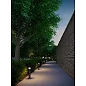 Luminaria de zócalo DAN cilíndrico, corto, CCT Switch, ajustable IP66, marrón 