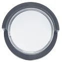 LEDS C4 outdoor wall luminaire CREU round IP65, opal, black