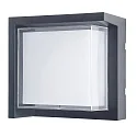 outdoor wall luminaire CREU square IP65, opal, black
