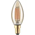 Filamento luminoso en forma de vela C35 GOLD conmutable C35 claro E14 4,5W 380lm 1800K 320° CRI 80-89 