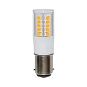 LED T18 rod lamp, lenght 5.7cm, B15d, 5.5W 3000K 600lm 320°, non dimmable