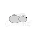 Ceiling luminaire DISK-2, 2-flame, IP44, CCT, incl. 2x GU10, 14W 2700K/4000K 1150lm, chrome