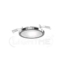 Luminaria empotrable para techos AQUA PLANO Ø 11.2CM de 1 llama, CCT Switch, conmutable GX53 IP44, cromo, brillante 