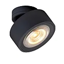 Luminaria de superficie EASY LENS W120 giratorio IP20, negro regulable