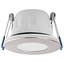 Luminaria empotrable para exteriores TEGO SLIM DOWNLIGHT 68MM rígido IP65, níquel regulable