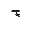Foco trifásico MARCO 2 MINI DBT giratorio, giratorio IP20, recubrimiento con polvo, negro, transparente 