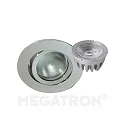 Luz downlight DECOCLIC redondo, Dim-To-Warm IP23, hierro cepillado regulable