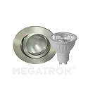 Luz downlight DECOCLIC DUALBEAM redondo, regulable GU10 IP20, hierro cepillado regulable