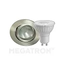 Luz downlight DECOCLIC redondo, giratorio GU10 IP20, hierro cepillado 