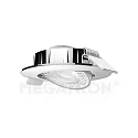 LED recessed luminaire SLIMO DL, IP20, opening Ø 6.8cm, 6W 3000K 450lm 38°, tiltable 28°, incl. driver, silver