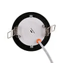 nobilé Downlight empotrable LED PANEL FLAT 85 R SCCT MP redondo, CCT Switch, conmutable, multipower IP44, negro 