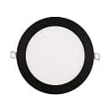 Downlight empotrable LED PANEL FLAT 170 R SCCT MP redondo, CCT Switch, conmutable, multipower IP44, negro 