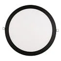 Downlight empotrable LED PANEL FLAT 300 R SCCT MP redondo, CCT Switch, conmutable, multipower IP44, negro 