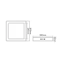 nobilé LED panel 300 Q square, UGR < 19, suitable for VDU workstation, dimmable 12W 1000lm 3000K CRI 80