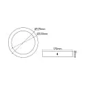 nobilé surface downlight LED PANEL FLAT 170 R SCCT DIM C round, CCT Switch IP44, dimmable