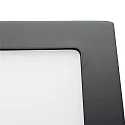 nobilé Downlight de superficie LED PANEL FLAT 170 Q SCCT MP angular, CCT Switch, conmutable, multipower IP44, negro 