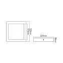 nobilé Downlight de superficie LED PANEL FLAT 220 Q SCCT DIM C angular, CCT Switch IP44, blanco regulable