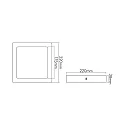 nobilé Downlight de superficie LED PANEL FLAT 220 Q SCCT MP angular, CCT Switch, conmutable, multipower IP44, negro 