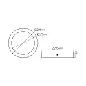 nobilé surface downlight LED PANEL FLAT 220 R SCCT DIM C round, CCT Switch IP44, black dimmable