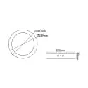 nobilé Downlight de superficie LED PANEL FLAT 300 R SCCT MP redondo, CCT Switch, conmutable, multipower IP44, blanco 
