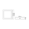 nobilé Downlight de superficie LED PANEL FLAT 300 Q SCCT MP angular, CCT Switch, conmutable, multipower IP44, negro 