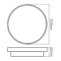 nobilé surface luminaire WD 300 R SCCT MP SENSOR with sensor, CCT Switch, switchable, multipower IP44, white 