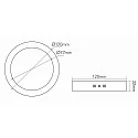 nobilé LED ceiling luminaire LED PANEL SURFACE 120 R, round, Ø 12cm, 5W 4000K 300lm, white