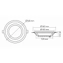 nobilé Panel de LED LED GLAS PANEL 160R SCCT CCT Switch, regulable