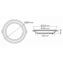 nobilé LED panel LED GLAS PANEL 200R DTW round, Dim-To-Warm, dimmable 14W 60 - 1150lm 2000 - 3000K 120° 120° CRI >80