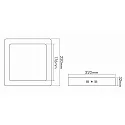 nobilé Panel de LED LED PANEL AUFBAU 220 Q, regulable 16W 810lm 3000K 120° 120° CRI >80