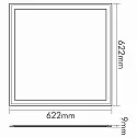 nobilé Recessed LED PANEL Q2S UGR<19 for offices, 28W 4000K 4000lm, non dimmable
