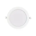 recessed downlight LED PANEL FLAT 130 R SCCT 350MA OPAL round, CCT Switch, excl. LED driver IP20, white dimmable