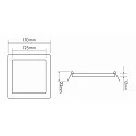 nobilé recessed downlight LED PANEL FLAT 130 Q 830 350MA OPAL square, standard, excl. LED driver IP20, white dimmable