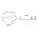 recessed downlight LED PANEL FLAT 190 R SCCT 350MA OPAL round, CCT Switch, excl. LED driver IP20, white dimmable