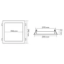 nobilé Downlight empotrable LED PANEL FLAT 300 Q SCCT 350MA OPAL angular, CCT Switch, sin fuente de alimentación IP20, mate