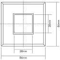 nobilé Recessed outdoor luminaire WT 50 Q, IP65 on front, Ø 8.6cm, GX5.3 max. 50W, matt white