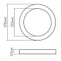 nobilé LED panel 170R IP44 SCCT round, 12W 520-1050lm 3000/4000/6000K