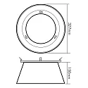 Lámpara de reflectores LED HIGH BAY 184/240, negro, plata