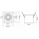 nobilé Luz downlight MINI KARDAN E1 de 1 llama, giratorio, regulable titán