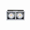 Luz downlight MINI KARDAN E2 de 2 llamas, giratorio, regulable IP20, titán regulable
