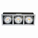 Recessed LED luminaire LED MINI KARDAN E3, 3x7W 3000K 38°, CRi>90, dimmable, matt titatium