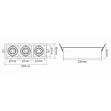 nobilé Luz downlight MINI KARDAN E3 de 3 llamas, giratorio, regulable IP20, titán regulable