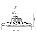 nobilé Proyector de naves potente LED HIGH BAY 115 resistente a los impactos IP65, negro regulable