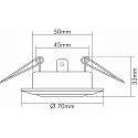 nobilé Luz downlight C 3840 giratorio IP20, latón cepillado regulable