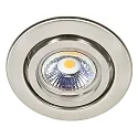 Luz downlight C 3840 giratorio IP20, níquel cepillado regulable